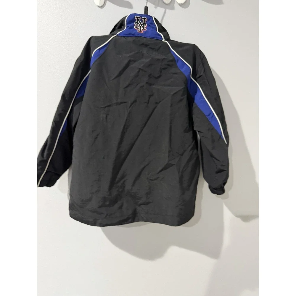 Vintage Majestic MLB New York Mets Windbreaker Bomber Jacket Youth Toddler 3T D